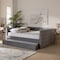 Baxton Studio Larkin Modern and Contemporary Grey Velvet Fabric Queen Size Daybed with Trundle 187-11462-Zoro - alternate 8